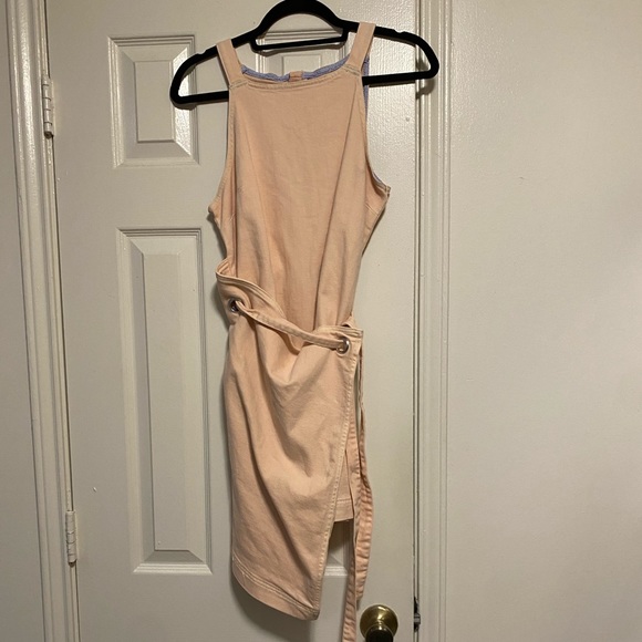 Anthropologie Holding Horses Pink Denim Regatta Wrap Dress Size 8 - Picture 11 of 15